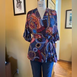 Anthropologie Maeve Elly Wrap Blouse